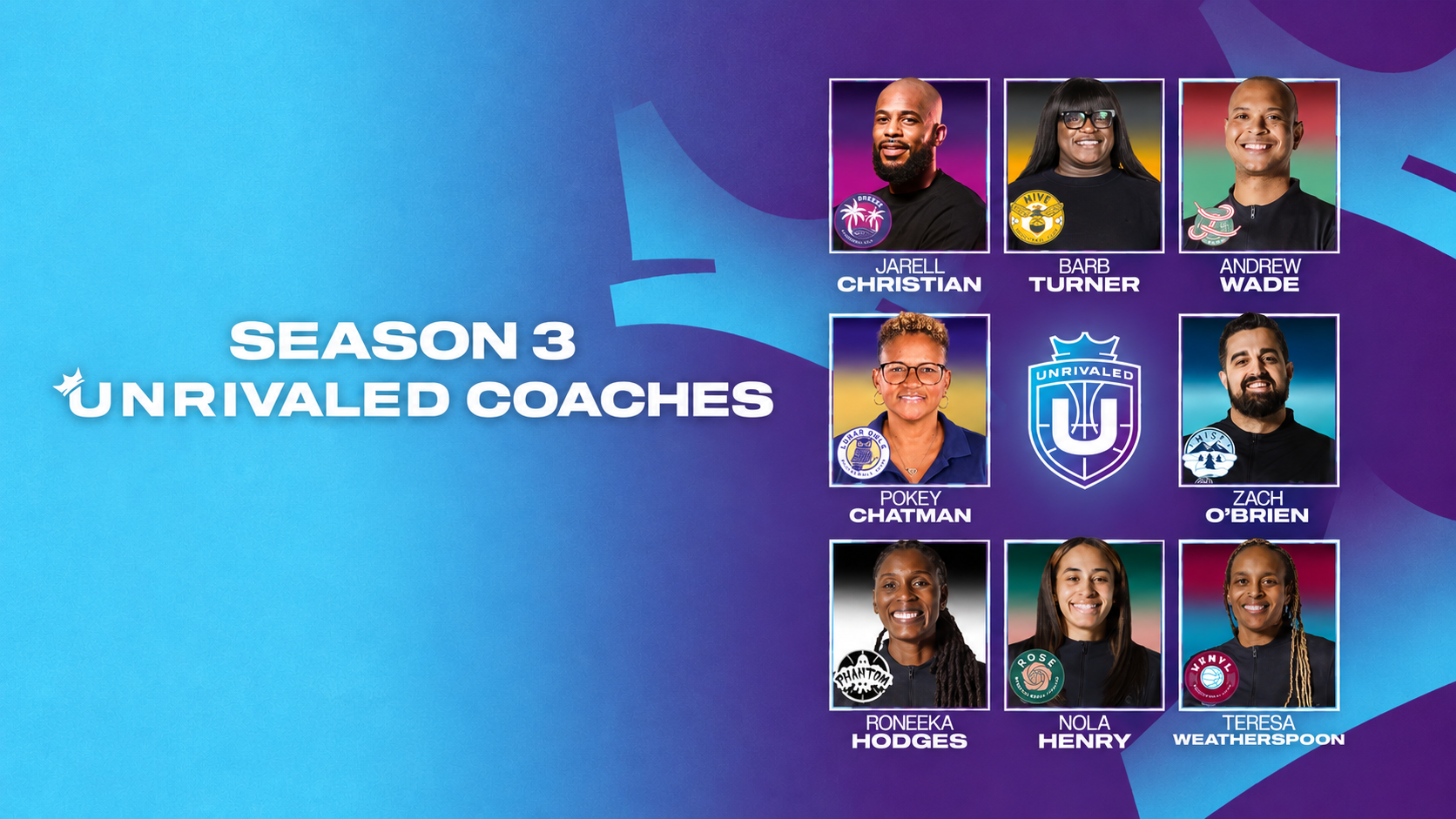 Unrivaled Announces Head Coaches for League's Third Season